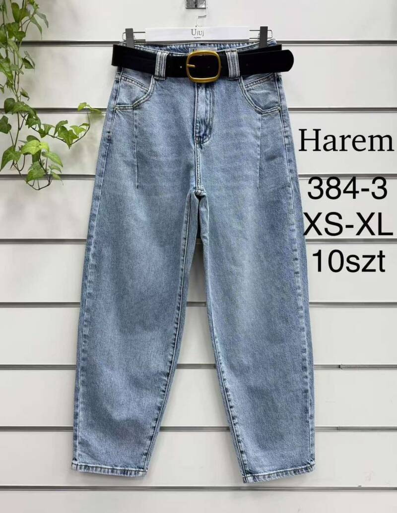 Spodnie damskie jeansy Roz XS-XL, 1 Kolor Paczka 10 szt